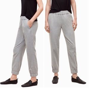 WILFRED | S Turquet Wool Pants Jogger Light Grey Elastic Waist Straight Slim Leg